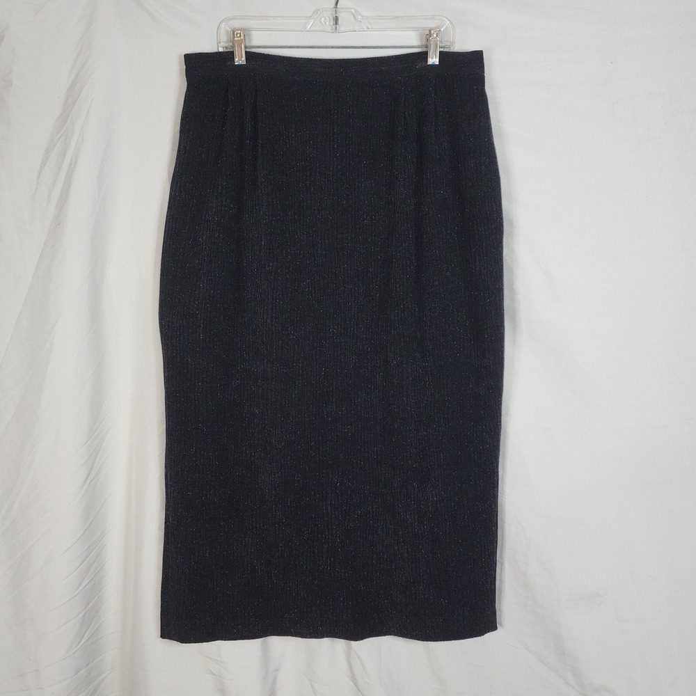 PSALM:CIV Size 18W Glitter‎ Heavyweight Knit Viscose Blend Midi Straight Skirt
